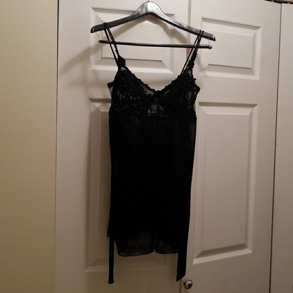 Black lace lingerie
